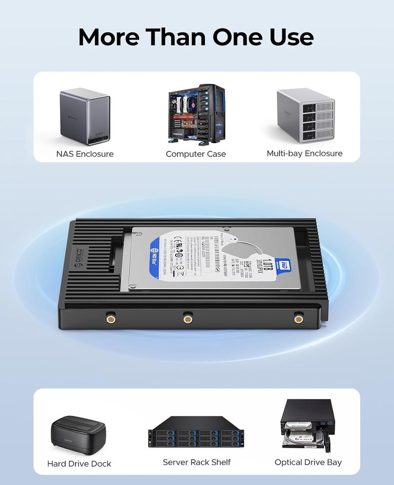 Orico محول تركيب قرص صلب SATA من 2.5 إلى 3.5 بوصة، حافظة قرص صلب لقرص HDD/SSD بحجم 2.5 بوصة 7/9.5/12.5 مم - D2SS - Image 5